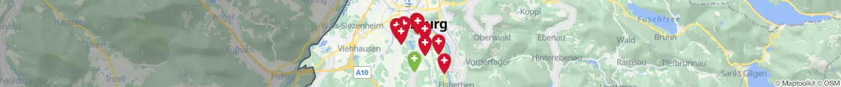 Map view for Pharmacies emergency services nearby Gneis (Salzburg (Stadt), Salzburg)